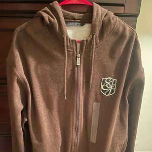Sean John Brand New Brown Zipped Hoodie Size XXL